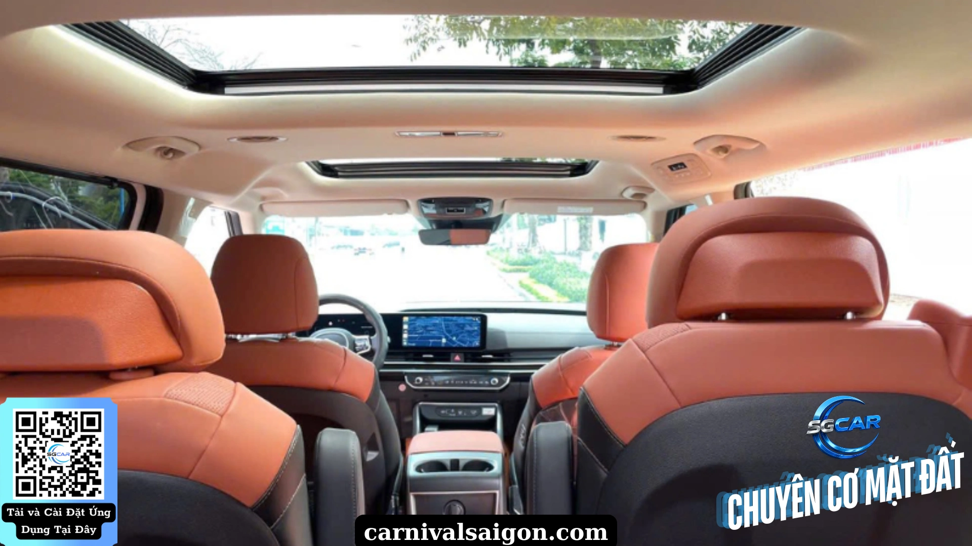 Cửa sổ trời đôi - thuê xe Carrnival SGCar