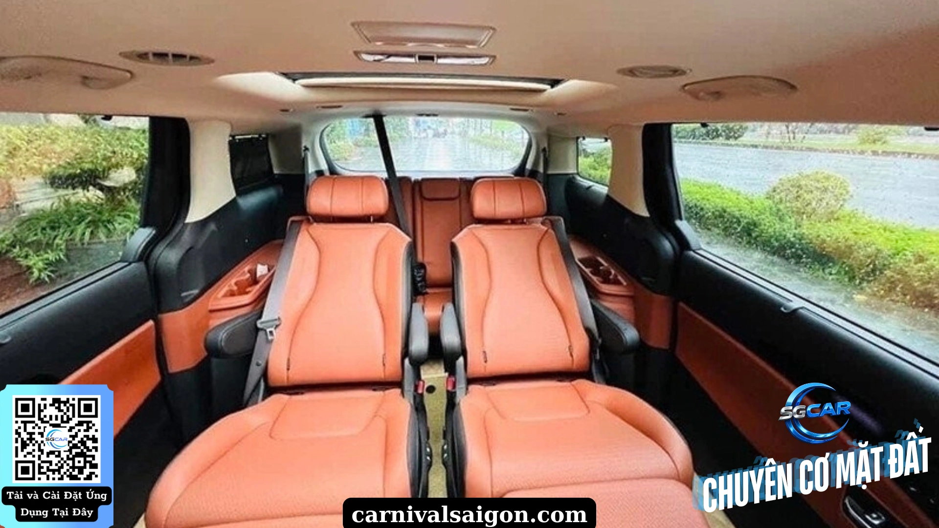 Không gian bên trong - thuê xe Carrnival SGCar